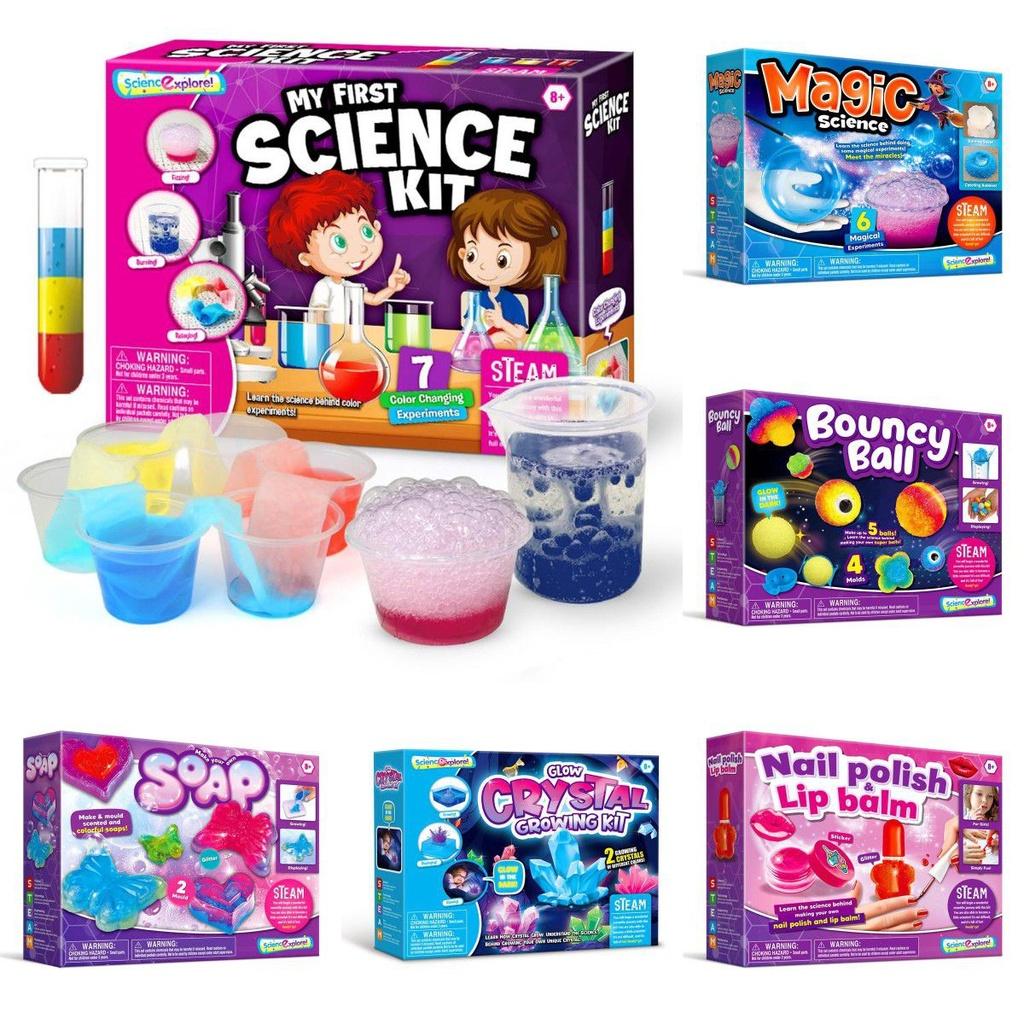 Spannende Wetenschapsmagie Set Voor Kinderen Met Slijm Kristallen En Zeep Maak Experimenten