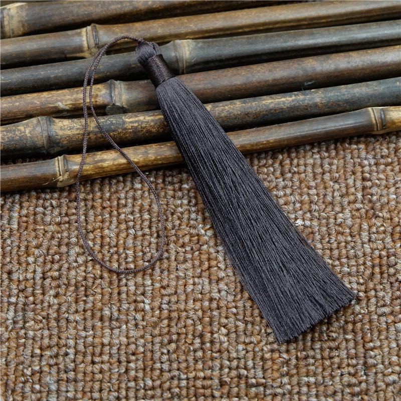 12 cm Eis-Seide Quasten Suizi Antik Langer Hänge-Spitzenfächer Anhänger Antikes Cheongsam Hanfu Quastenanhänger Handgefertigtes Zubehör