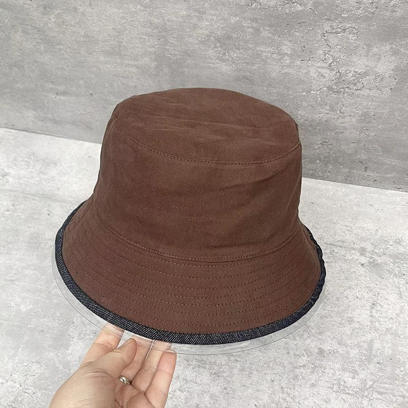 

Double-Sided Wearing Dark Blue Denim Bucket Hat Women S Spring And Summer Sun Hat Internet Celebrity Plain Face Cover Sun Protection Trend Basin Hat M（56-58cm）