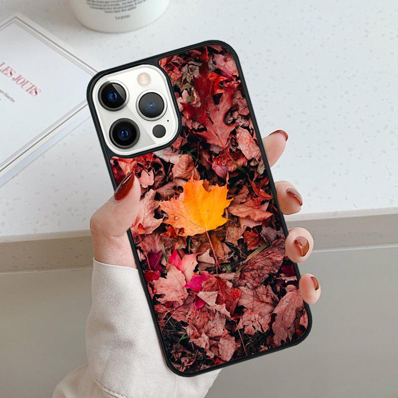 Autumn Falling Leaves Maple Phone Case For iPhone 17 Air 11 12 13 14 15 16 Pro Max Cover For iPhone 17 Air Max Plus