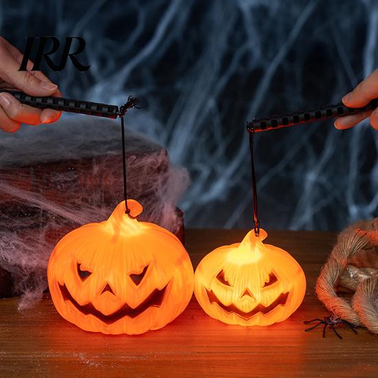 Halloween Pumpkin Lantern Lantern, Spooky Handheld Light Up Decorative Lamp for Party Favors, Outdoor Indoor Decor Reusable