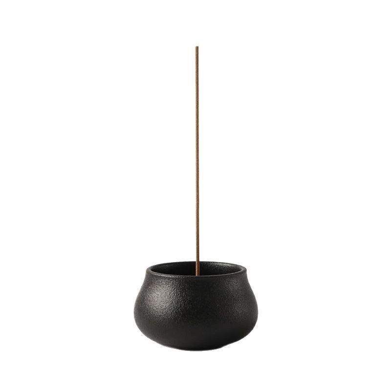 Handmade Japanese Zen Ceramic Incense Burner - Small, Ideal for Sandalwood & Agarwood Aromatherapy or Tea Ceremony