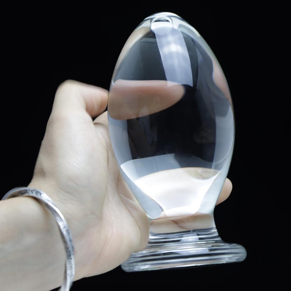 70mm Super Big Butt Plug Sex Toys Glass Anal Stopper Huge Plug Anal Dilator Expanding For Women Men Prostate Massager