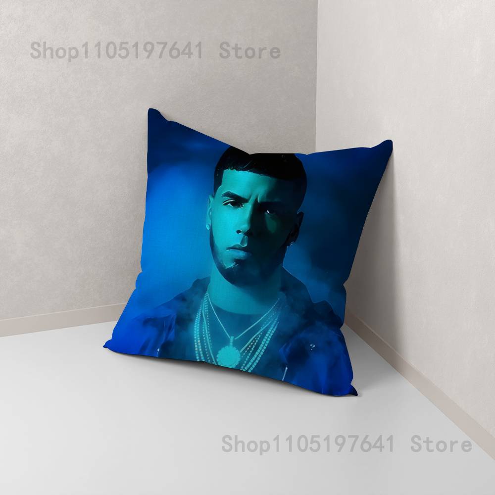 A-Anuel AA Rapper Pillow Case For Sofa Decor Car Office Room Printing Cushion Cover Decorations and Protector