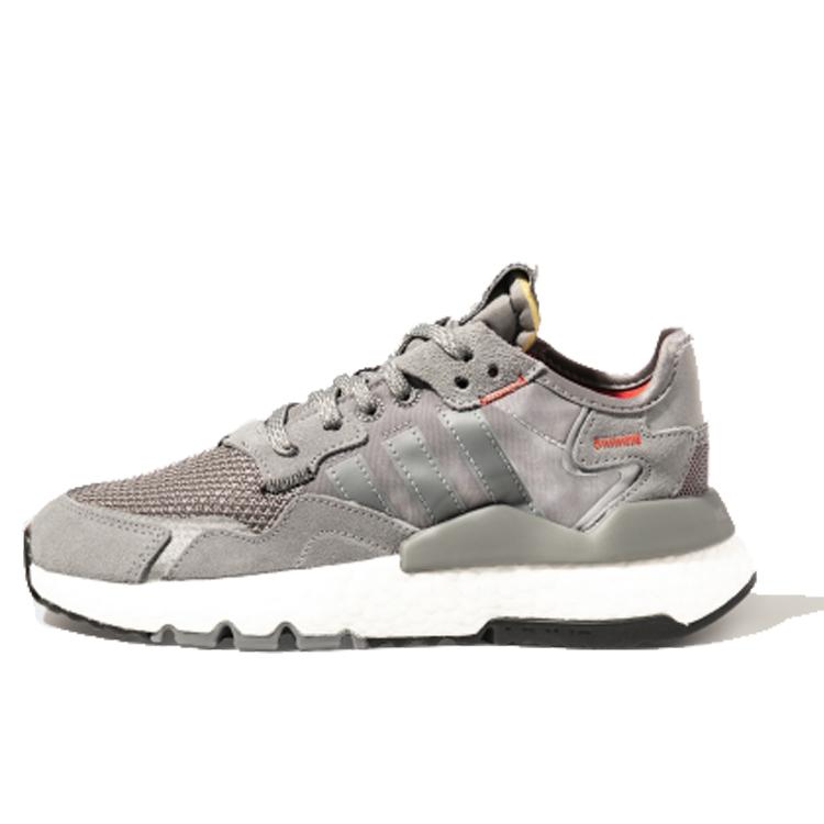 

Adidas Originals Nite Jogger J Low top Kids Lifestyle Shoes Gray Silver EE6490 36