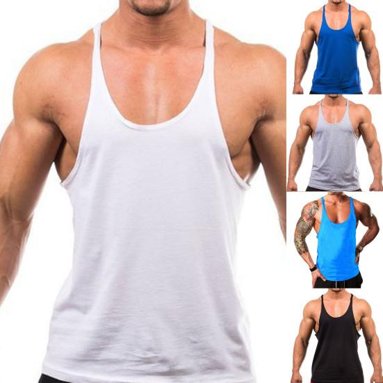 Kamizelka Fitness z Okrągłym Dekoltem, Jednolity Kolor, Oddychająca, Bez Rękawów, Luźny T-shirt, Odzież do Kulturystyki, Streetwear