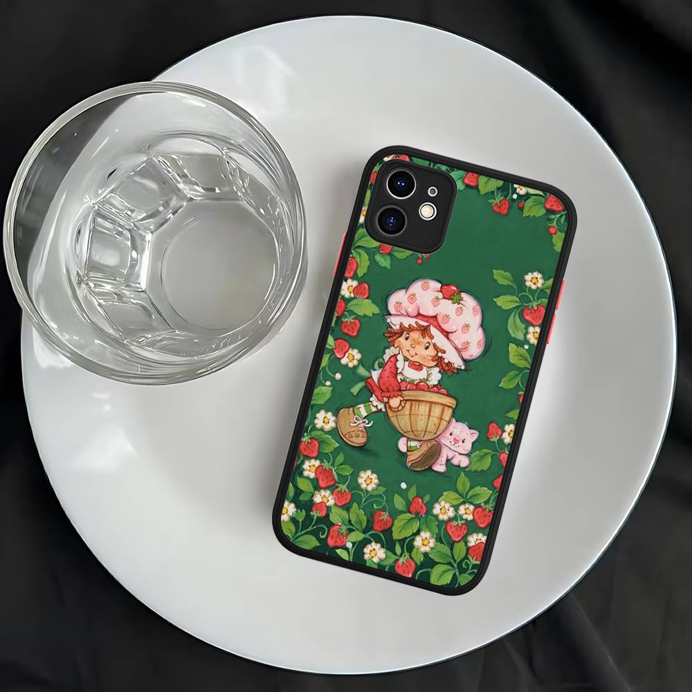 S-Strawberry S-Shortcake Phone Case For iPhone 16 15 14 13 12 11 Pro Max 7 8 6 6s Plus Matte Cover