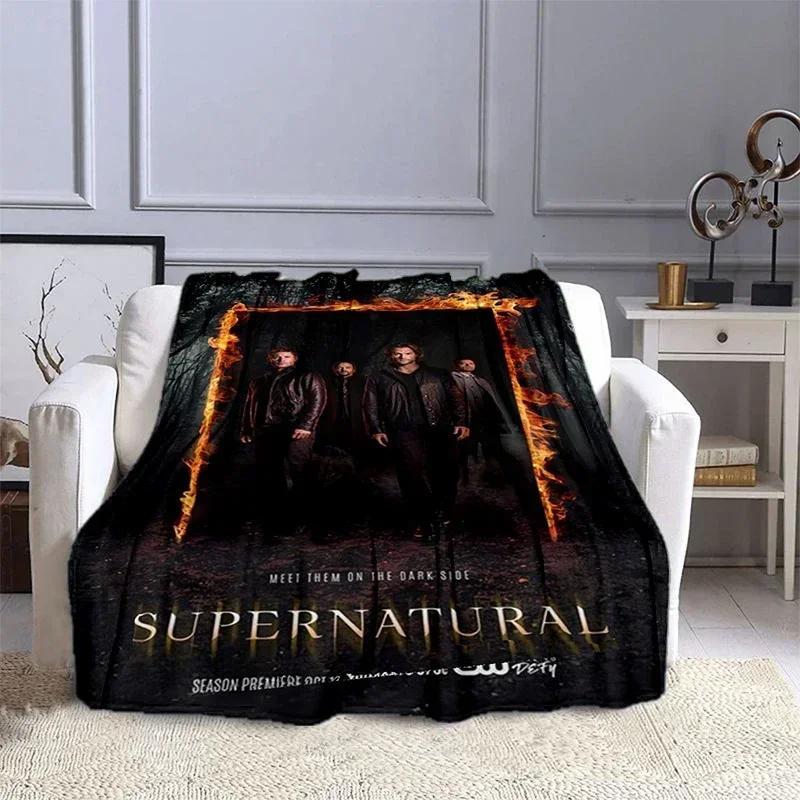 Movie Supernatural - Evil Power Printed Blanket, Fashion Warm Flange Blanket, Picnic Blanket, Bed Blanket, Birthday Gift