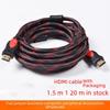 HDMI Kablosu 1080P, Kırmızı/Siyah, Full HD 1.4, Bakır, TV'den PC'ye Bağlantı