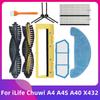 Fit For iLife Chuwi A4 A4S A40 X432 Roller Main Side Brush Mop Cloth Hepa Filter Strainer / Amibot Spirit H2O Robot Cleaner Kit