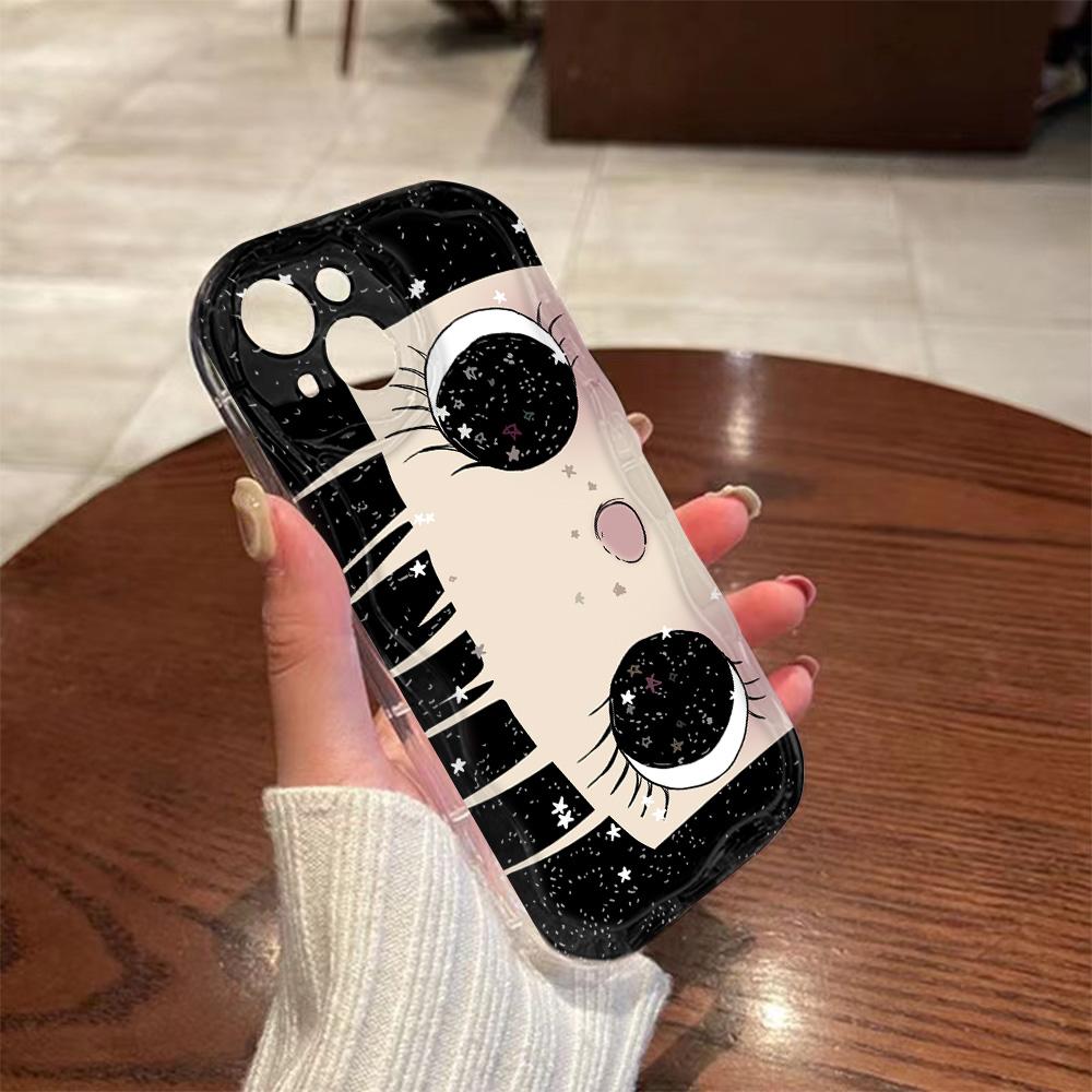 Phone Case Cute Big Eyes Cartoon Girls For Samsung Galaxy A17 M16 A56 A36 A26 A16 A06 A35 A55 A25 A05s A15 A54 A34 A24 A14 A04