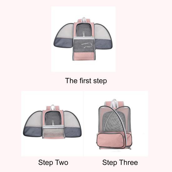 Σακίδιο Μεταφοράς Γάτας Φορητό Μεταφορέας Κατοικίδιων για Μεσαίο Μικρό Σκύλο Γάτα Έως 5 κιλά Αεριζόμενο Διχτυωτό Μεταφορέας Ταξιδιού Σκύλου για Πεζοπορία, Βόλτα, Εξωτερική Χρήση