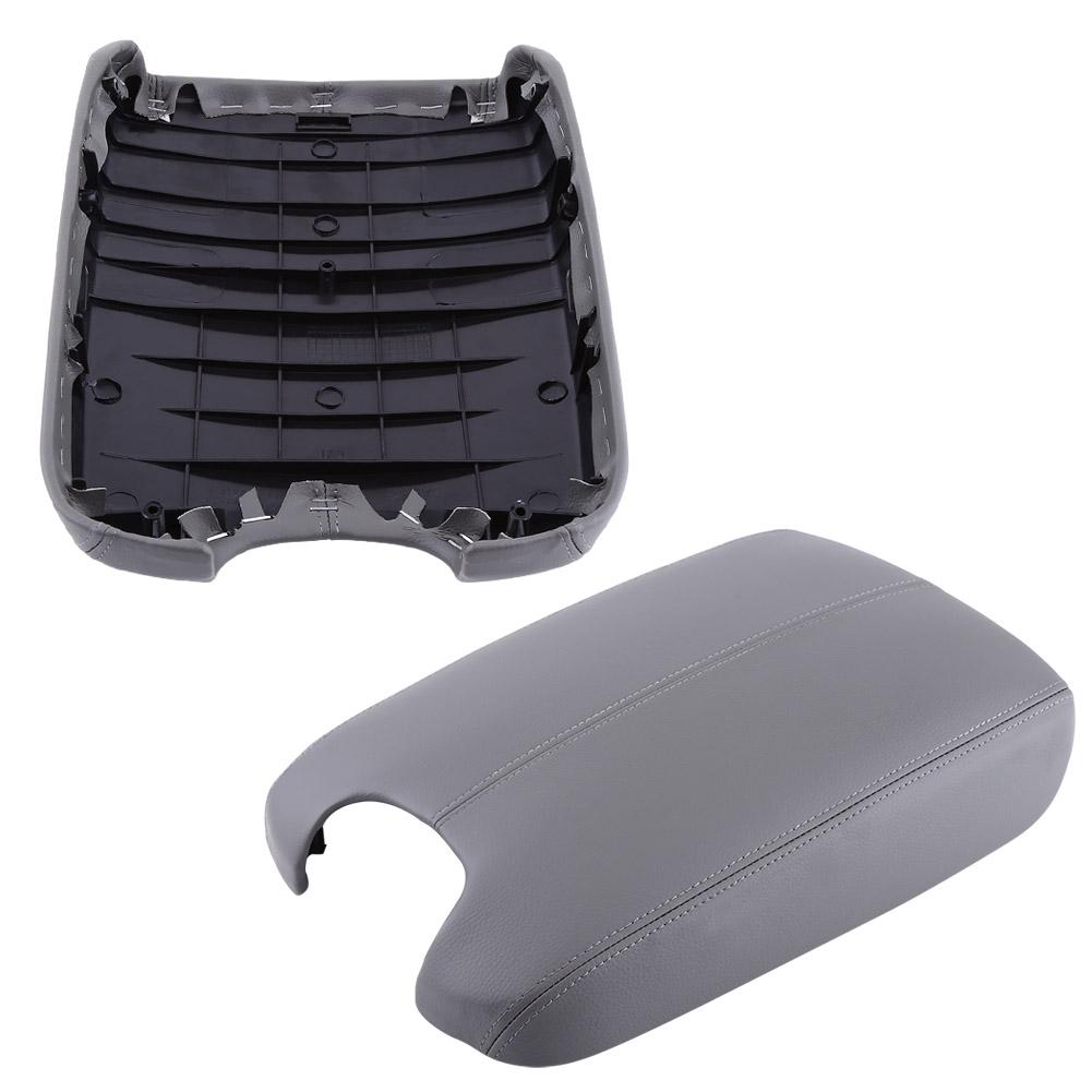 Artificial Leather Armrest Center Console Lid Cover For     2008-2012 Black