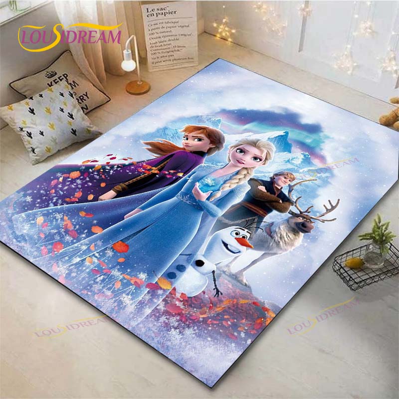 Frozen Anime Carpet Living Room Bedroom Bedside Mat Study Room Computer Chair Home Fashion Floor Mat Area Rug