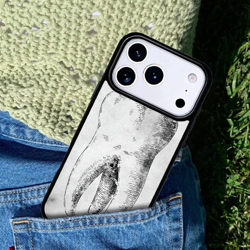 Dentist Tooth Pattern Phone Case Cover for IPhone 11 12 13 14 15 16e 17 Pro Max Coque for IPhone 17 Air
