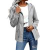 Women's Windbreaker Hooded Jacket with Zipper for Outdoor Hiking