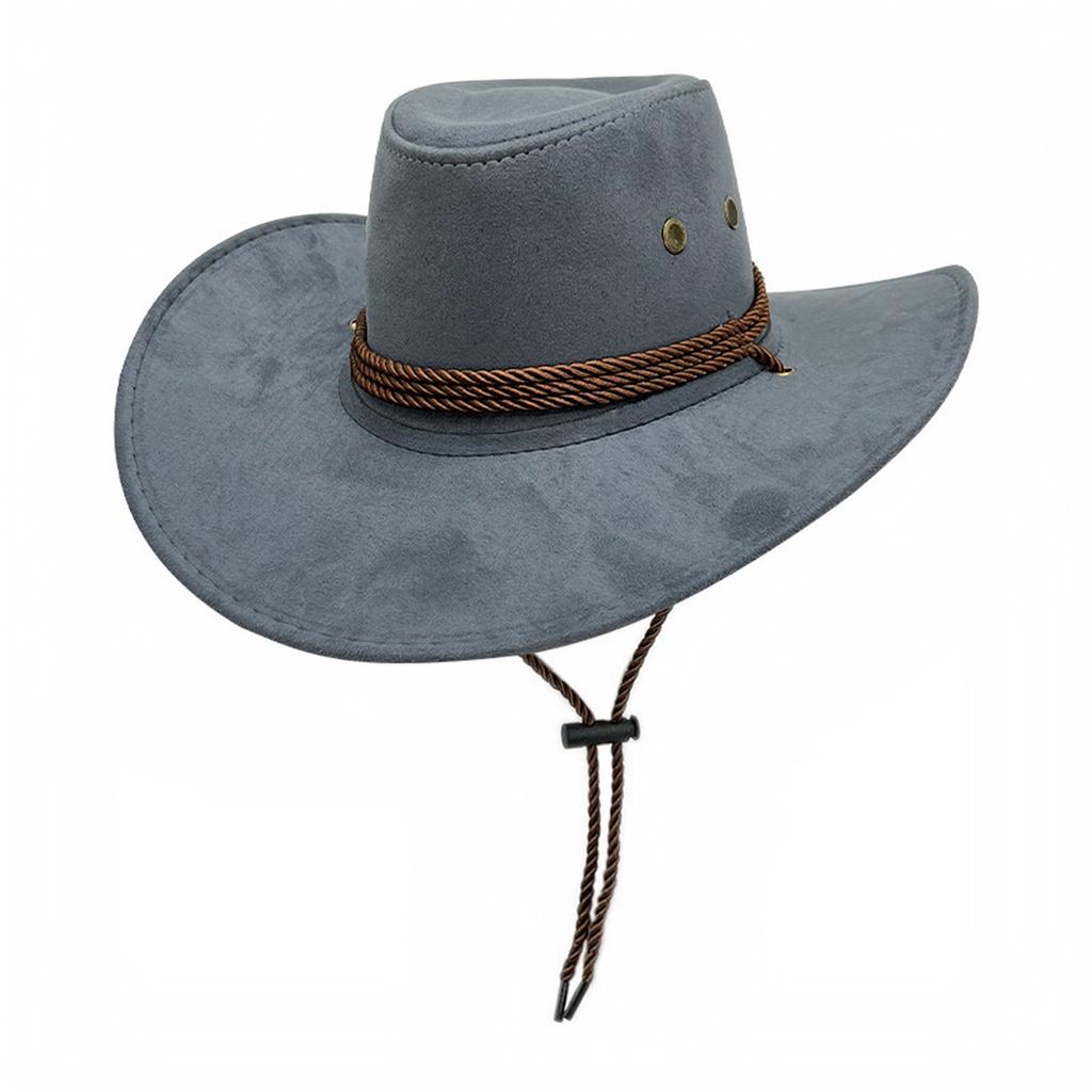Unisex Western Hat Vintage Fedora with and Wool for Wind