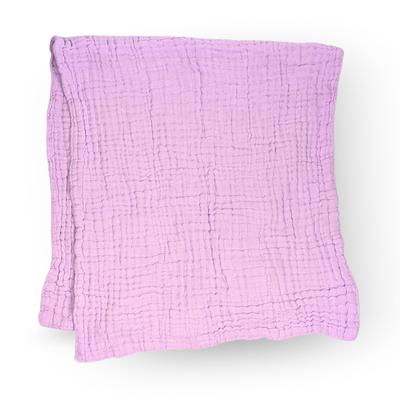 Toalha de Banho Larga Tanaka Gaze Adulto Lavanda 110 x 48cm Secagem Rápida Absorvente de Água Gaze de Algodão Pastel Leve Cor Opaca Ótima para Presentes e