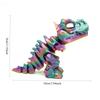 3D Printed Dragon Toys Figurines Model Desktop Decoration Fidget Toy Rotatable Tyrannosaurus Rex Skeleton Dinosaur Miniatures