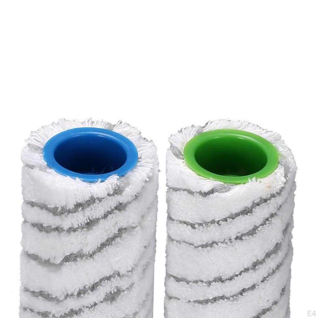 2 Pieces Hard Floor Cleaner Roller Replacement Rollers Replaces Spare Parts Soft Microfiber