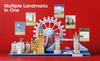 Cubic Fan 3D Puzzle Craft Kit, London (with LED), L532h, No Glue or Tools Required