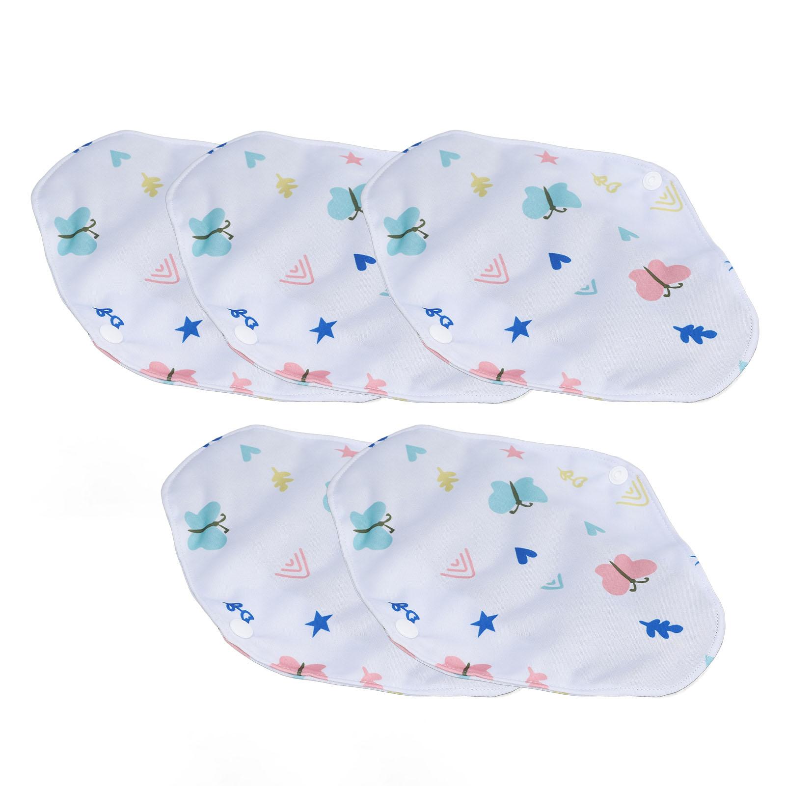 

5 шт. моющиеся гигиенические прокладки водонепроницаемые дышащие многоразовые бамбуковые угольные прокладки для печати T13