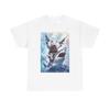 Gangster Kitty On Shark Graphic T Shirt Funny Unisex Heavy Cotton Tee