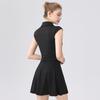 Sleeveless Polo Collar Tennis Jumpsuit: Slim-Fit Sport Skirt for Autumn/Winter