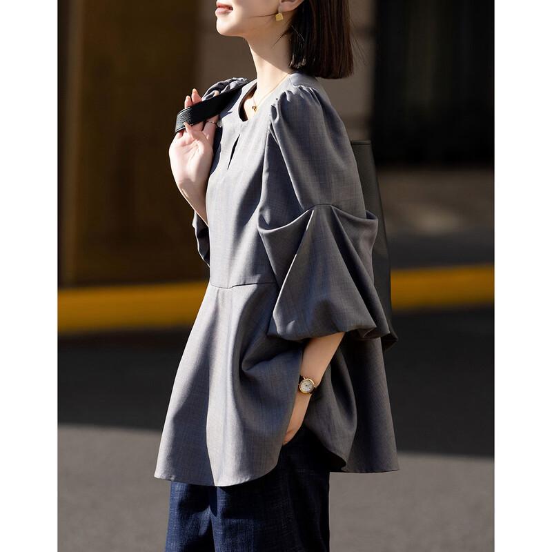 Demana Irregular Sleeve A-Line Loose Shirt