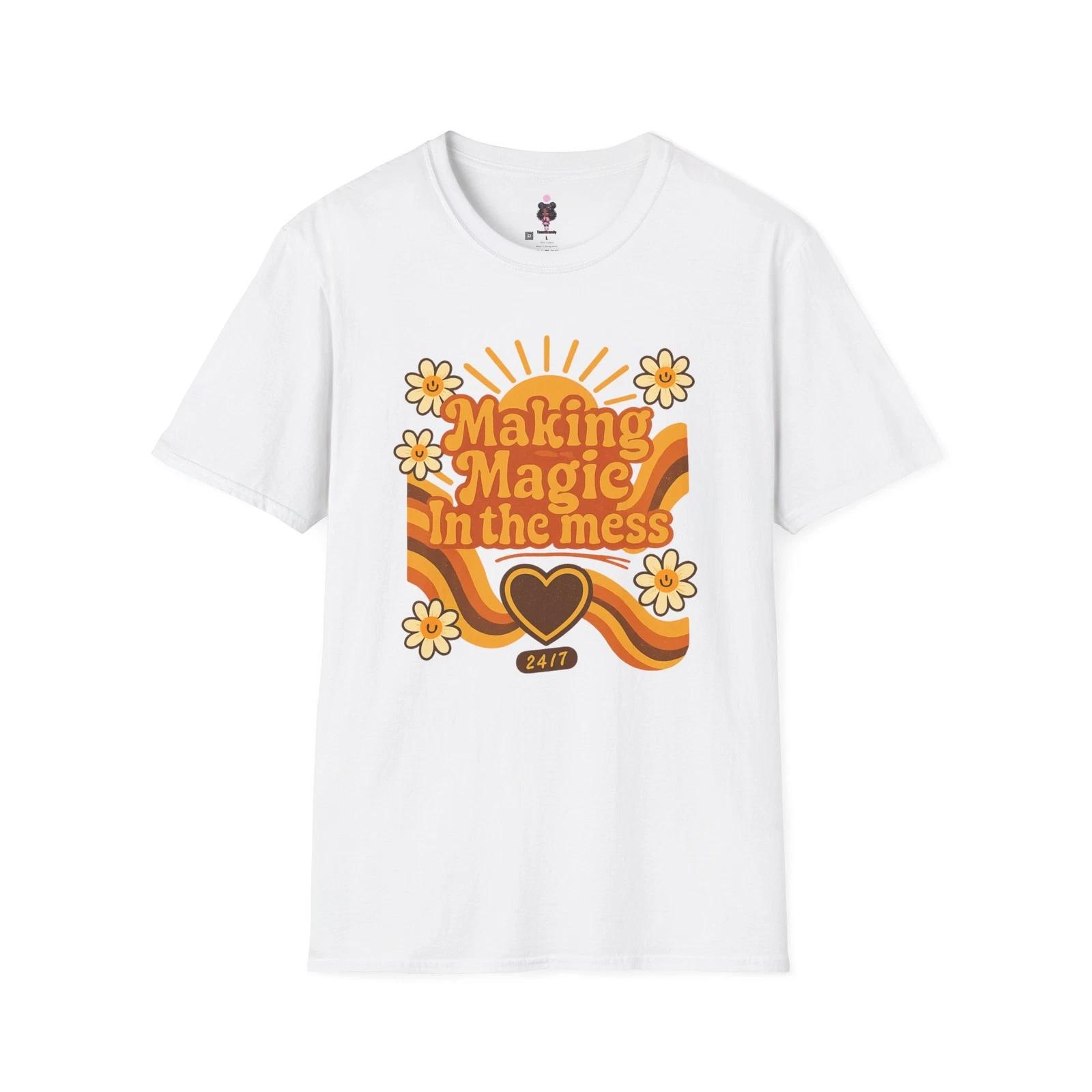 

Retro-Inspired Unisex T-Shirt: Making Magic in the Mess, Fun Gift, Summer [...] 3XL