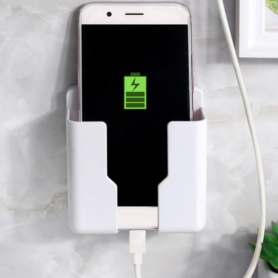 Storage Box Punch-free Bottom Charging Mouth Plastic Self-adhesive Wall-mounted Remote Control Bracket