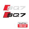 3D ABS Emblem Car Body Rear Trunk Sticker Badge Decoration Center Cover for Audi SQ3 SQ5 SQ7 8V B6 A5 B6 C7 Q5 B9 B7 C6 A1 Q7 Q3