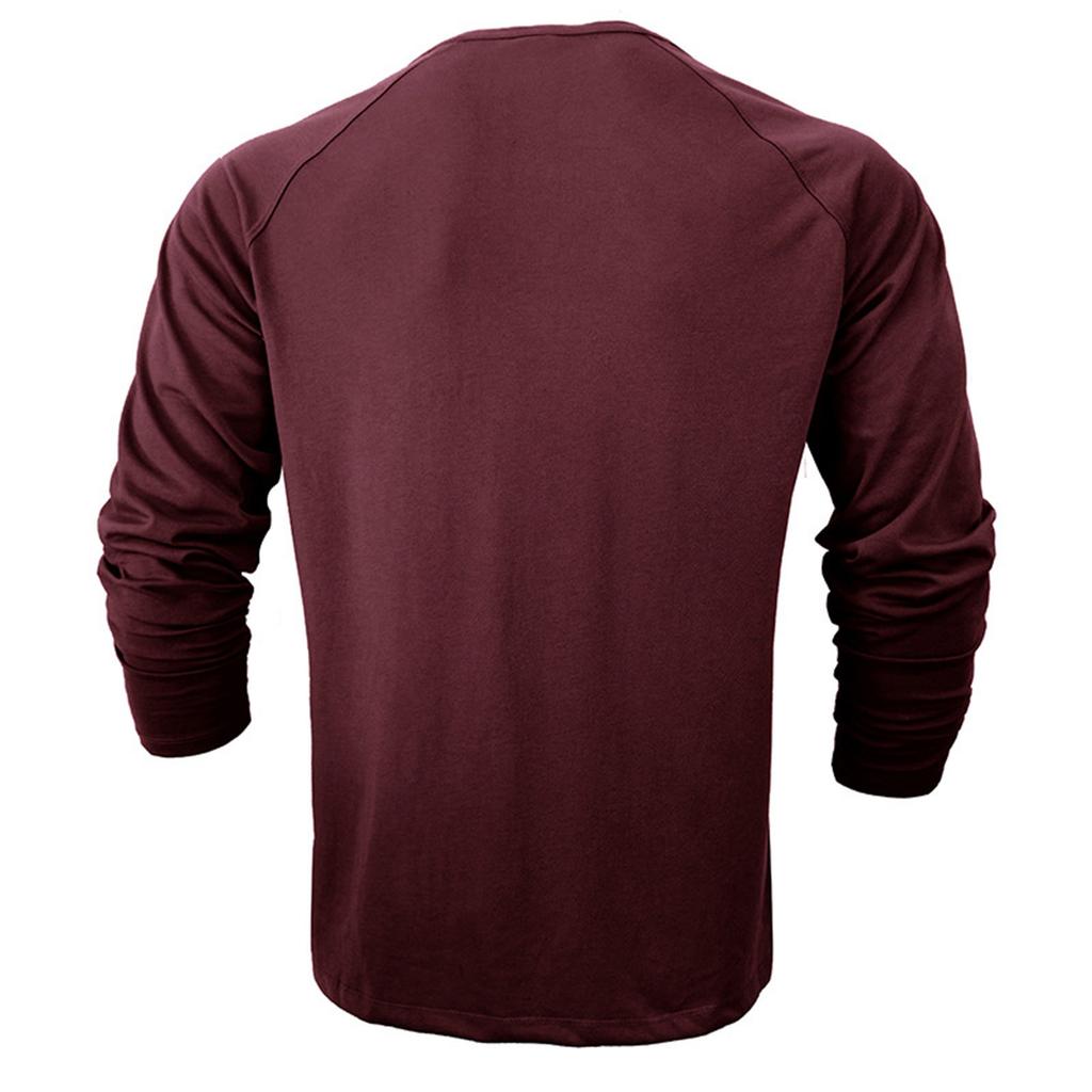 Autumn And Winter Men's Raglan Casual Bottom Long Sleeve T-shirt