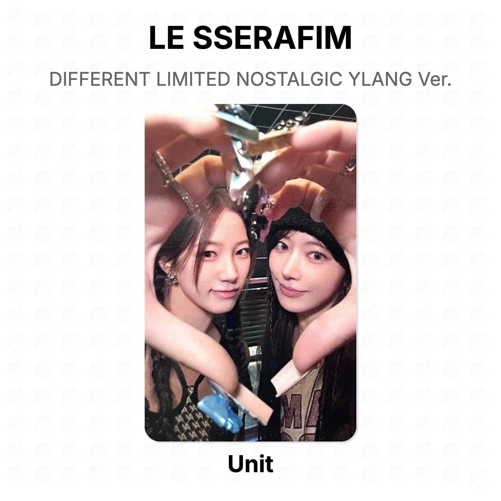 LE SSERAFIM DIFFERENT LIMITED NOSTALGIC YLANG Ver. Official Photocard Unit