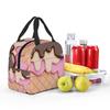 Strawberry Ice Cream Insulated Lunch Bag for Women Kids Portable Food Boxes Thermal Lunch Box Tote