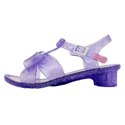 sanrio kids girls sandals clear glass sa9007  purple, 15.0cm