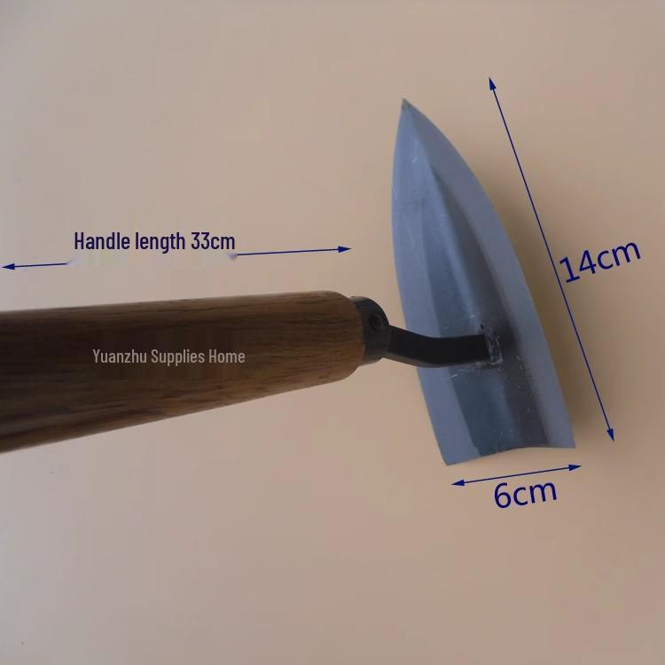 Triangular Steel Hoe for Gardening and Trenching - Ideal for Planting Flowers and Vegetables