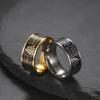 VASSAGO Viking Celtic Runes Ring For Men Triquetra Trinity Norse Jewelry Black Ring Good Luck Irish Mens Jewelry