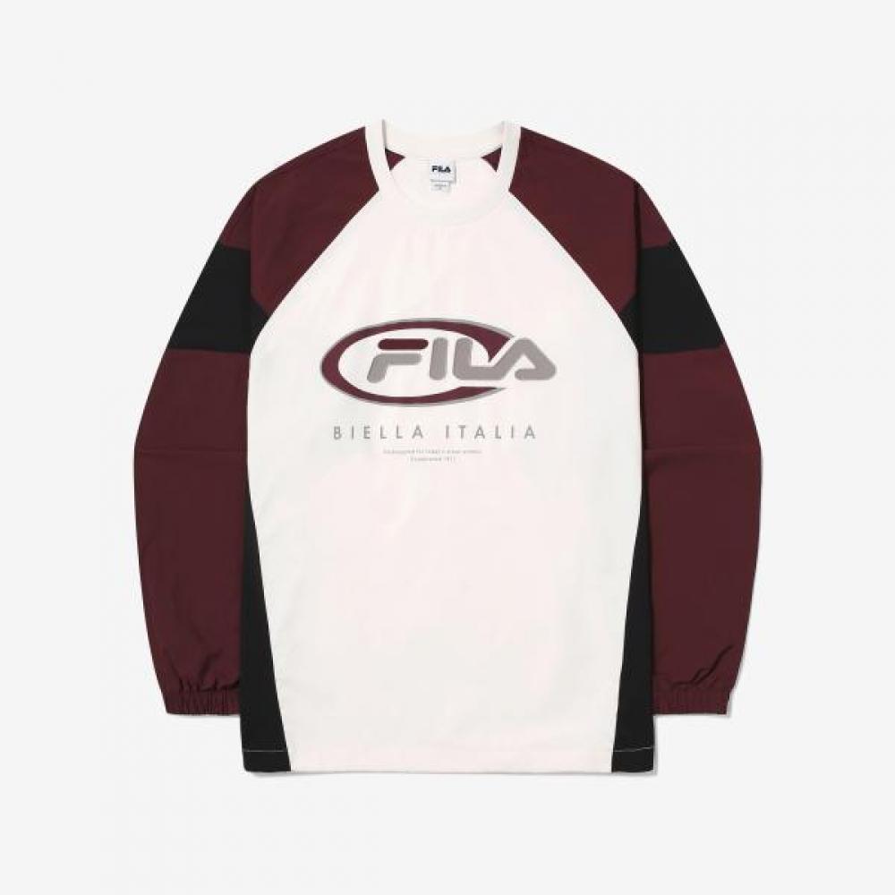Fila Colorblock Woven Sweatshirt WINE/105