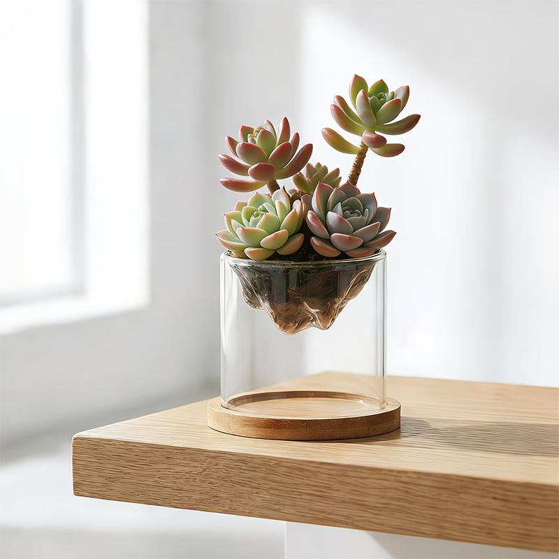 Glass Terrarium For Mountain Views Moss Planter Hydroponic Plant Container Multifunctional Cup Home Decoration Great Gift