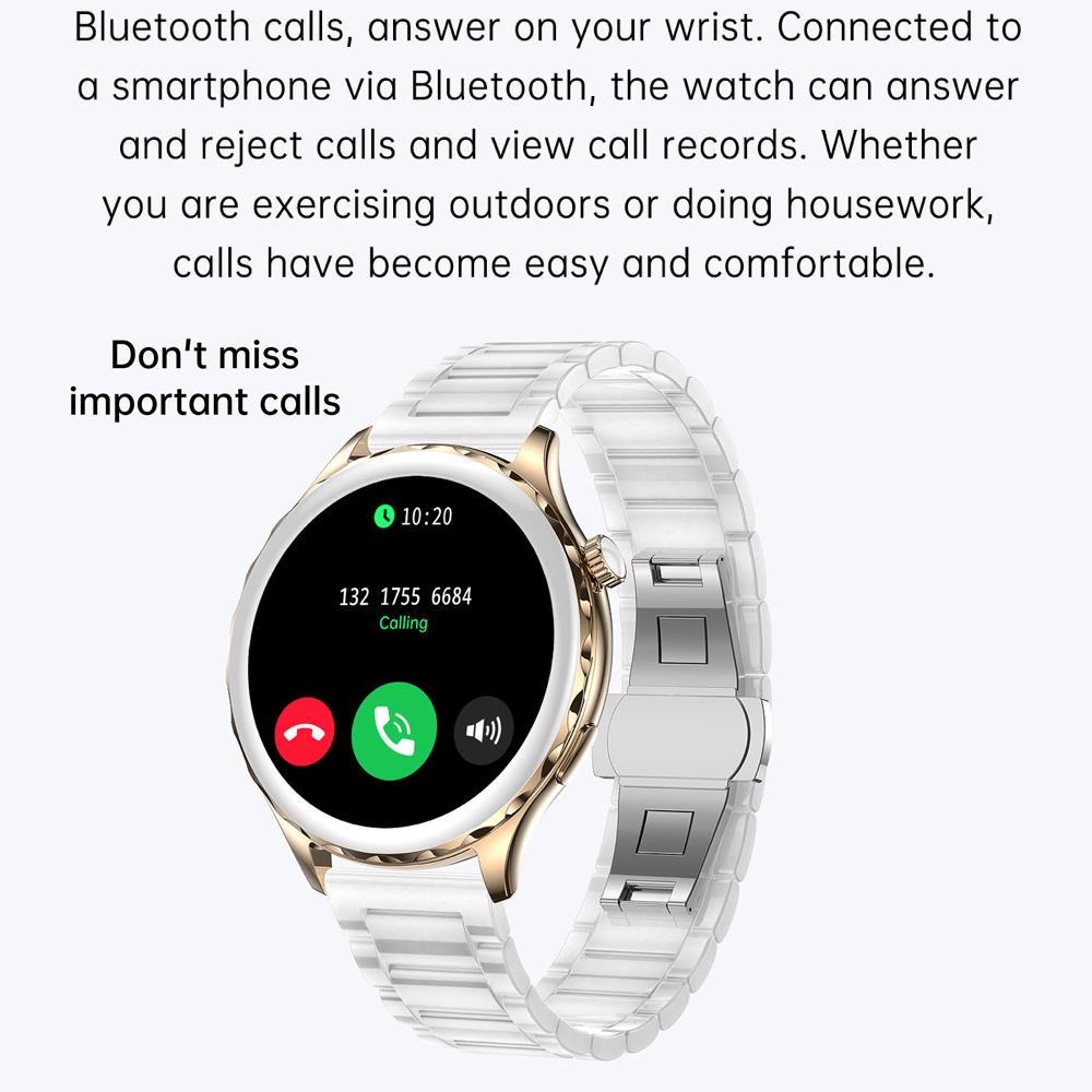 1.32" Smart Watch Women Blue Tooth Call Smartwatch Original Lady Watches Sports Fitness Heart Rate Waterproof Bracelet