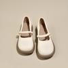 Fashion Women's Flat Shoes Spring Soft Leather Mary Jane Shoes 2024 New Small White Loafers with Skirt Gentle Small Leather Shoes