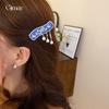 Diamond dripping oil flower butterfly pearl fringed clip hairpin exquisite hairpin headgear design sense niche