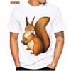 Letní tričko s kulatým výstřihem s 3D potiskem vtipného zvířete veverky, módní ležérní pánské tričko s krátkým rukávem