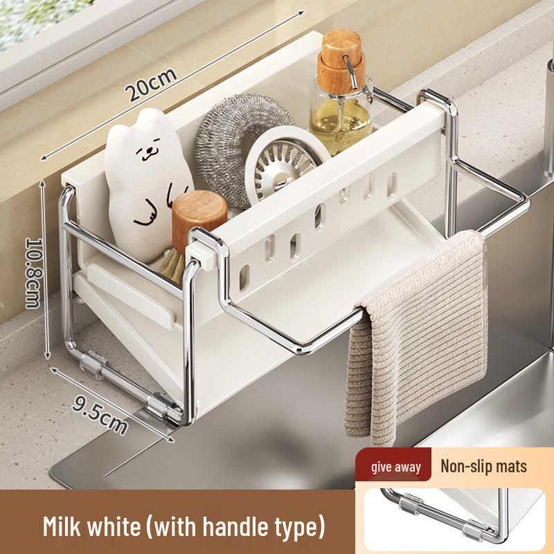 Multi-Functional Sink Sponge Holder Dish Rack - Hanging Kitchen Basket for Dishwashing Sponge and Rag Storage