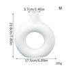 Donut Plastic Vase White Black Pink Cute Round Vase Flowerpot Ornaments for Living Room Dining Table Office Home Decor