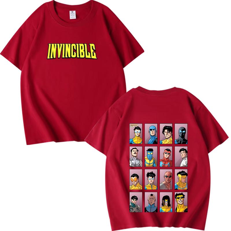 Invincible Variant Graphic T-shirts Men and Women Summer Cotton Clothing Fashion Round Neck Short Sleeved