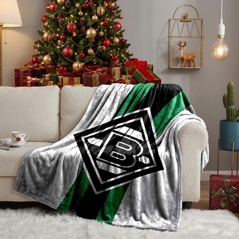 Coperta Borussia Verde Nera Leggera Coperta Ideale per il Letto Perfetta per Viaggi, Campeggio, Soggiorni, Uffici, Divani, Regalo di Natale per Fan