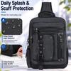 Cross Body Bag for Men: Large Canvas Sling Backpack Messenger Bag Fits 15.6 Inch Laptop for Work Commute