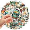 50PCS World Travel Stickers Pack Outdoor Travel Stickers Hiking Adventure Camping Decals for Scrapbooking, Luggage, Water Bottle